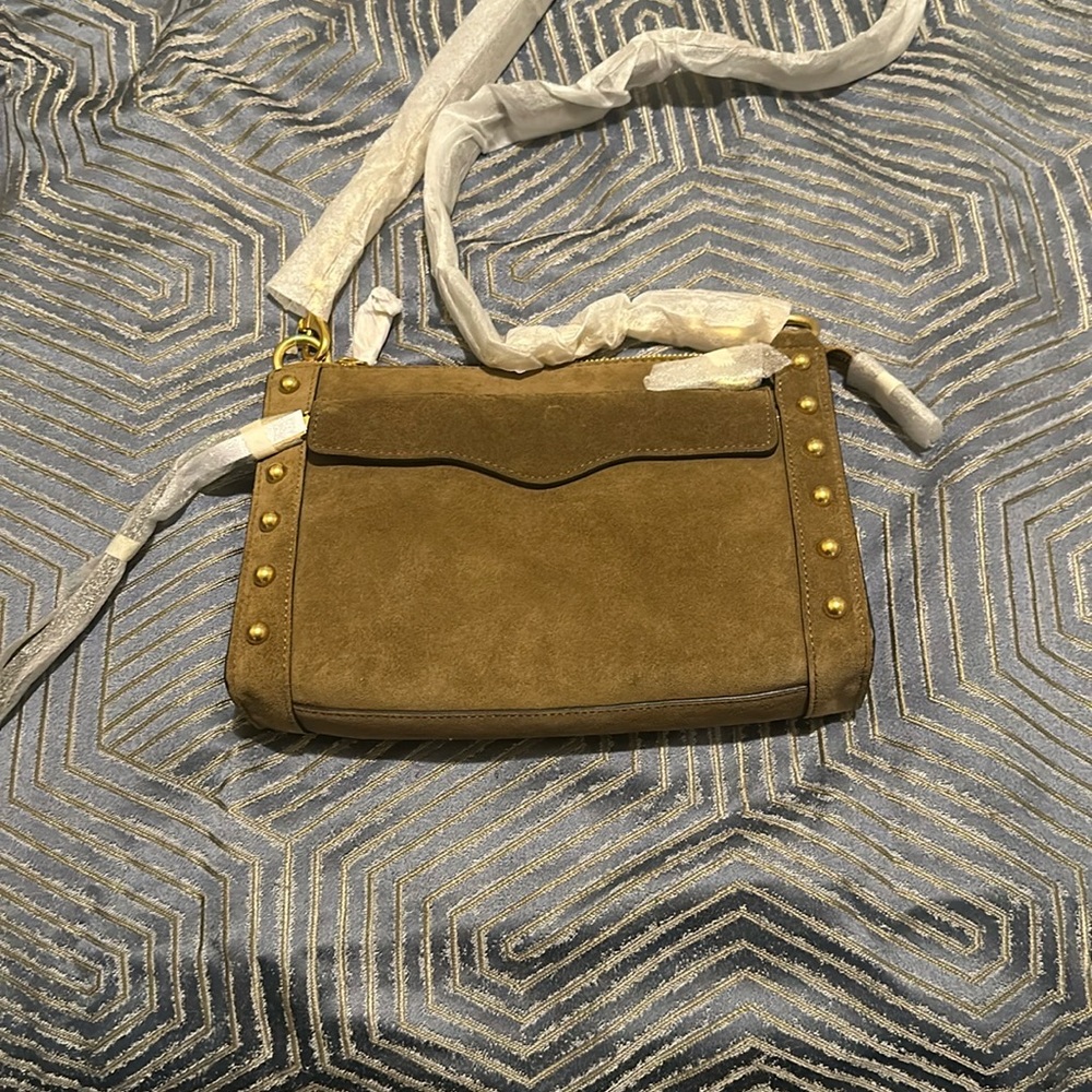M.A.B crossbody with studs color wheat
